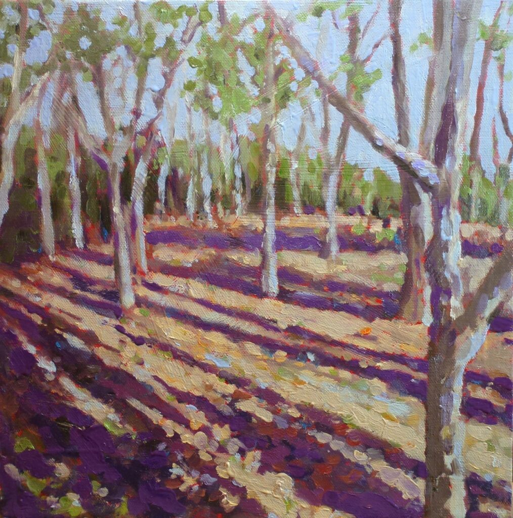 Scottish landscapes - a painting of the woodland near 7 acre park in Edinburgh
