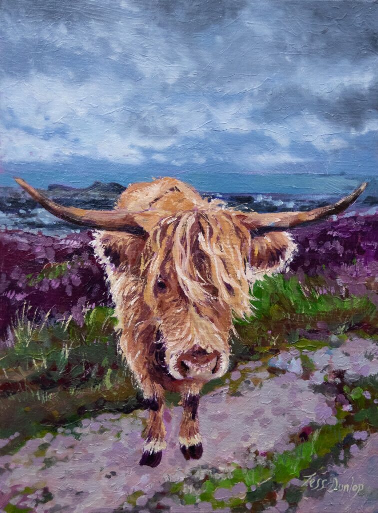 One of the latest paintings by Edinburgh Artist Tess Dunlop - on sale at Colinton Arts Spring Exhibition