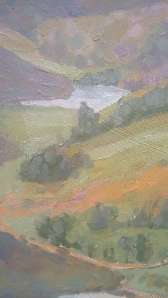 Landscapes by Tess Dunlop - Edinburgh Pentlands brought to life in oils (detail)