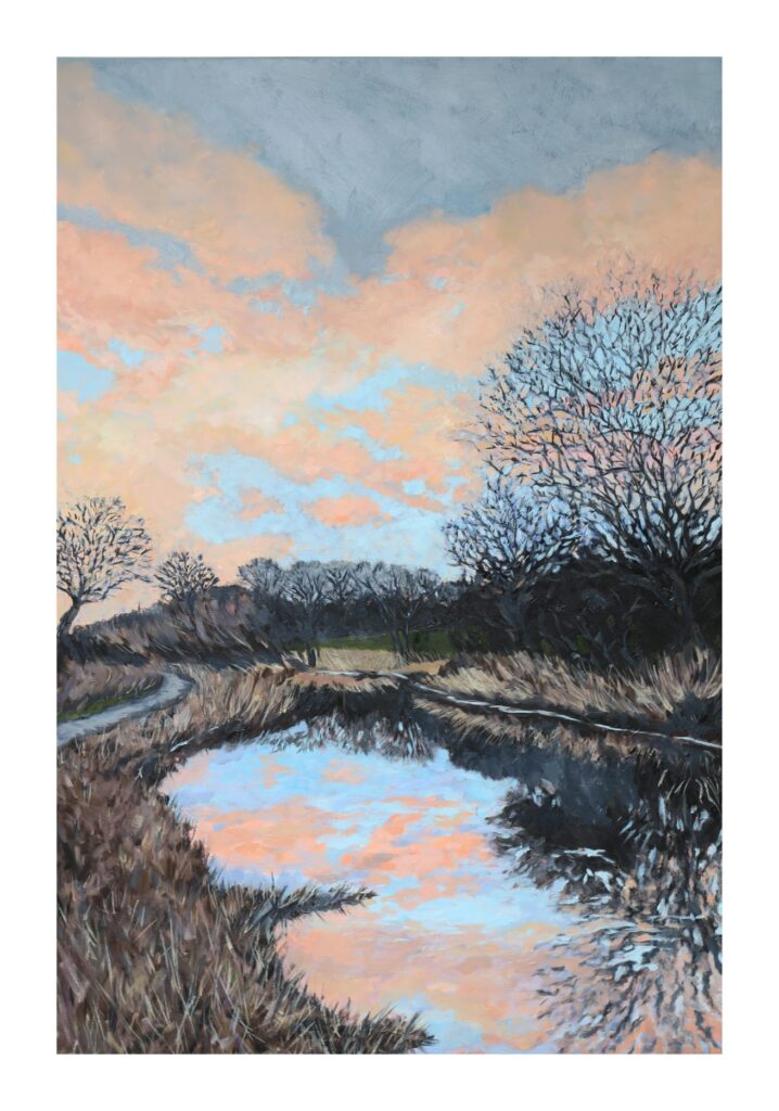 Landscapes by Tess Dunlop - painting from the Union Canal entitled Hand in Hand