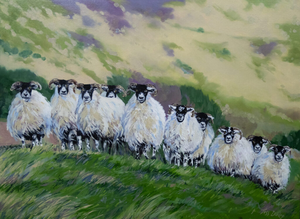 One of the latest paintings by Edinburgh Artist Tess Dunlop - on sale at Colinton Arts Spring Exhibition